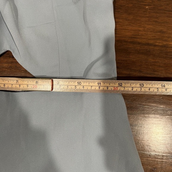 Super Down Dress Women Extra Small Light Baby Blue Long Maxi Cut Out Cap Sleeve - Picture 10 of 11